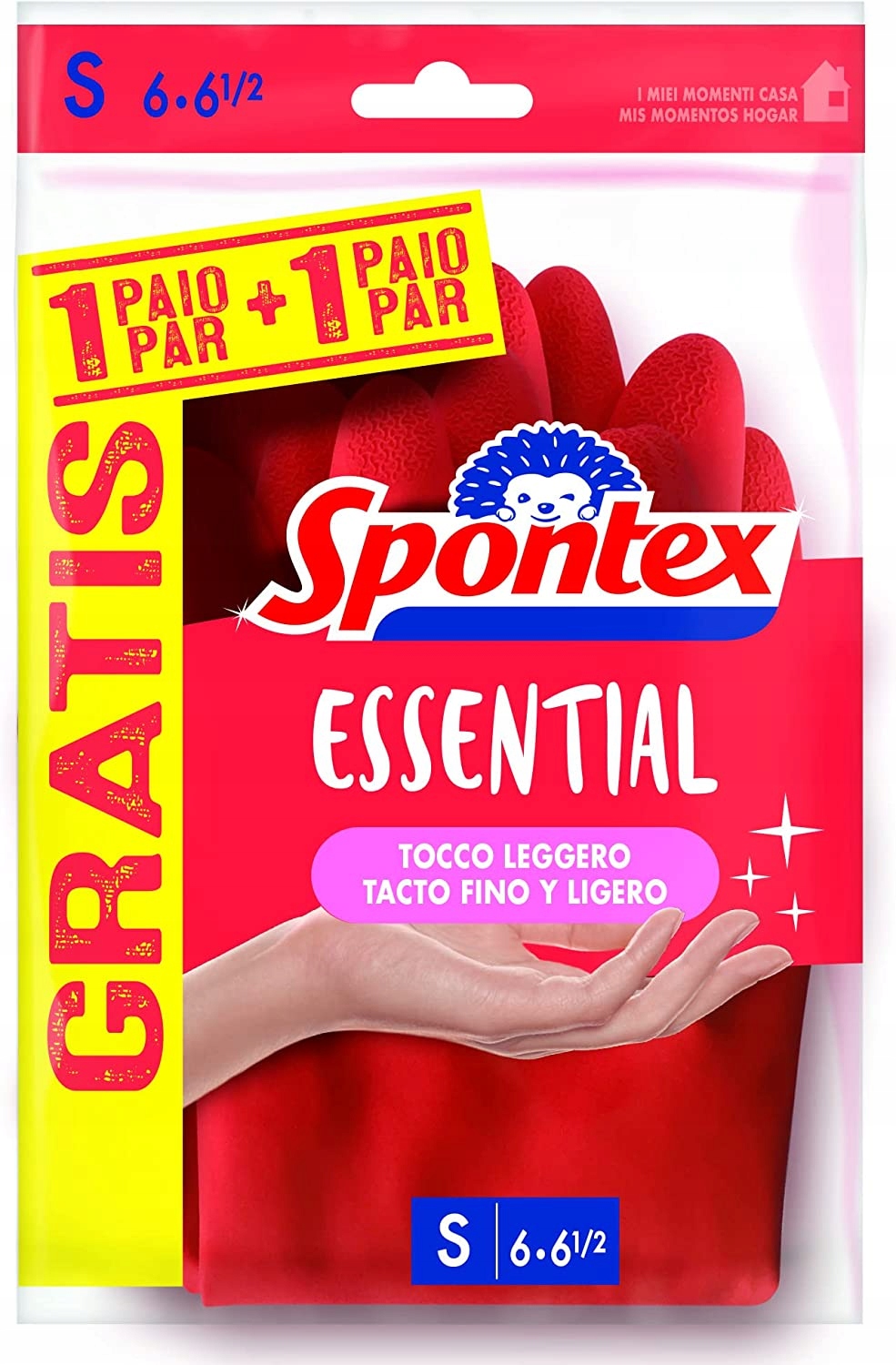 

Spontex Essential Rękawiczki domowe 1+1szt rozm. S