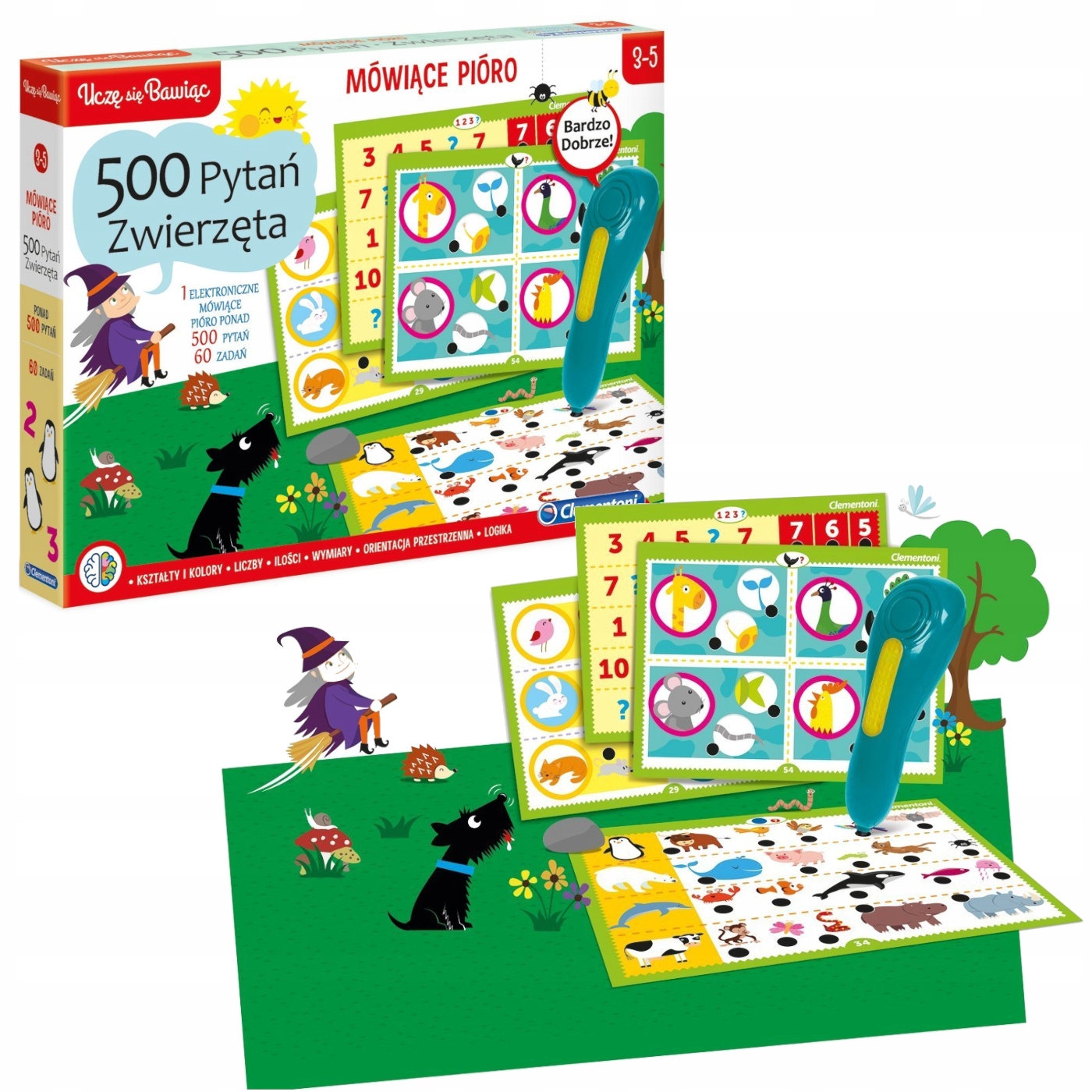 Uczę się bawiąc Mówiące Pióro 500 Pytań Zwierzęta