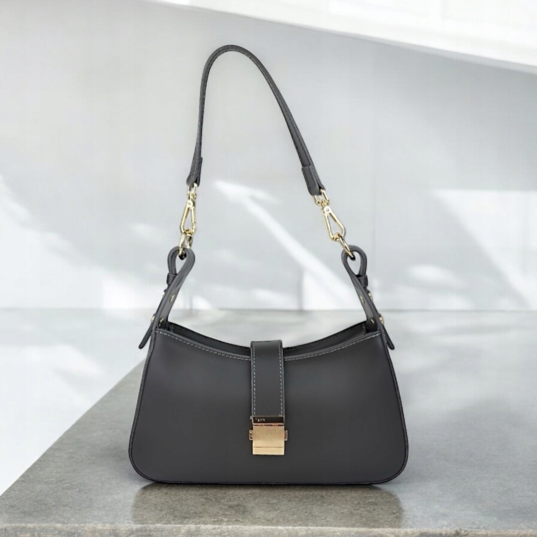 Dámská kabelka z přírodní kůže Tracy-M Grafitová