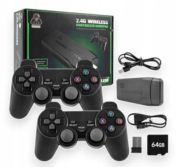 Konsola Retro Tv Hdmi Mini 4K 2 Pady Ponad 20000 Gier Telewizyjna
