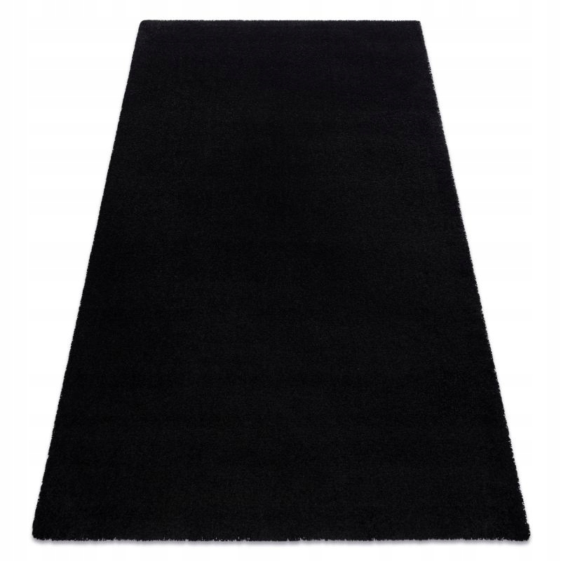 

Dywan jednokolorowy czarny do prania 60x115