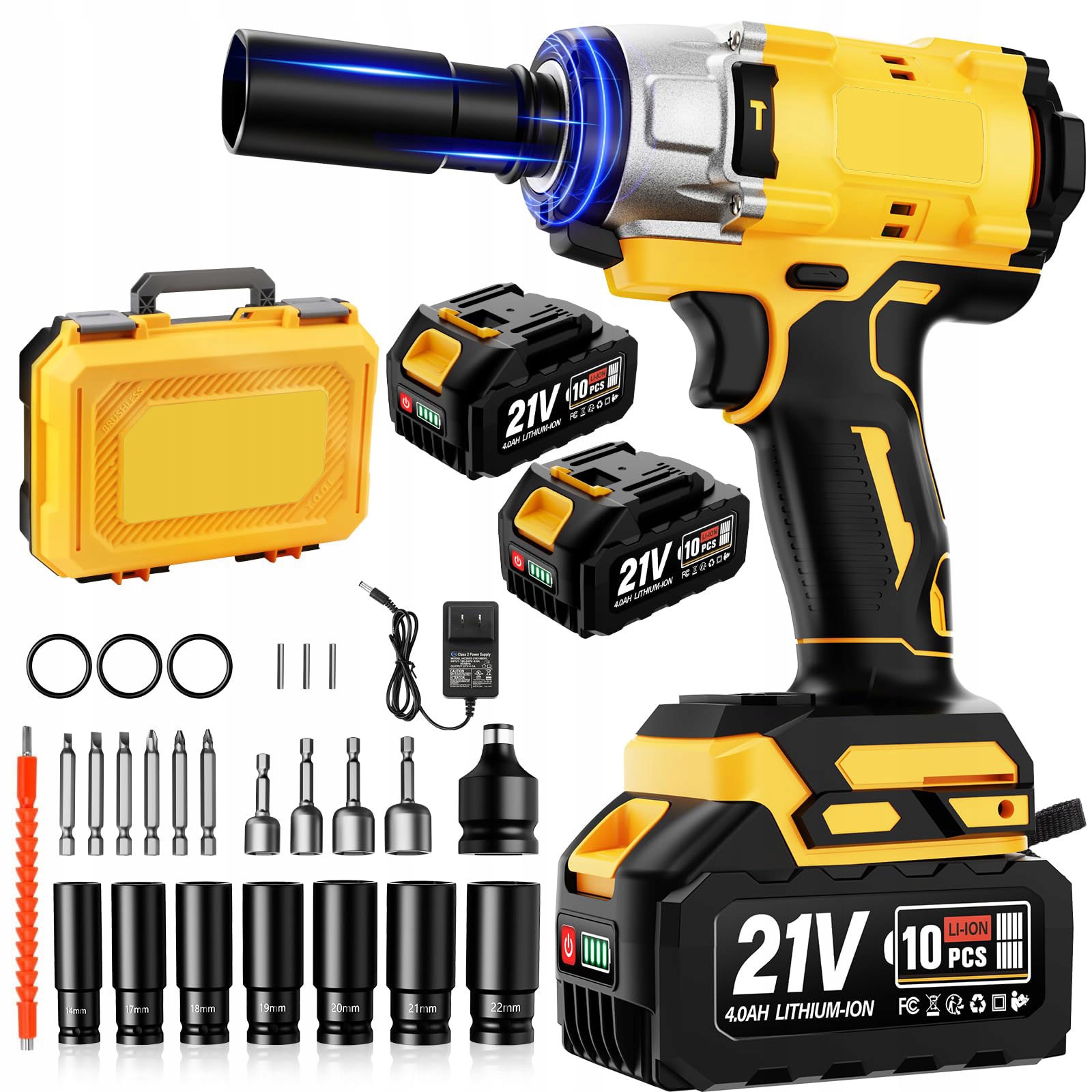 Akumulátorová Skrutkovačka Sada 21V 2X4.0AH Akumulátory