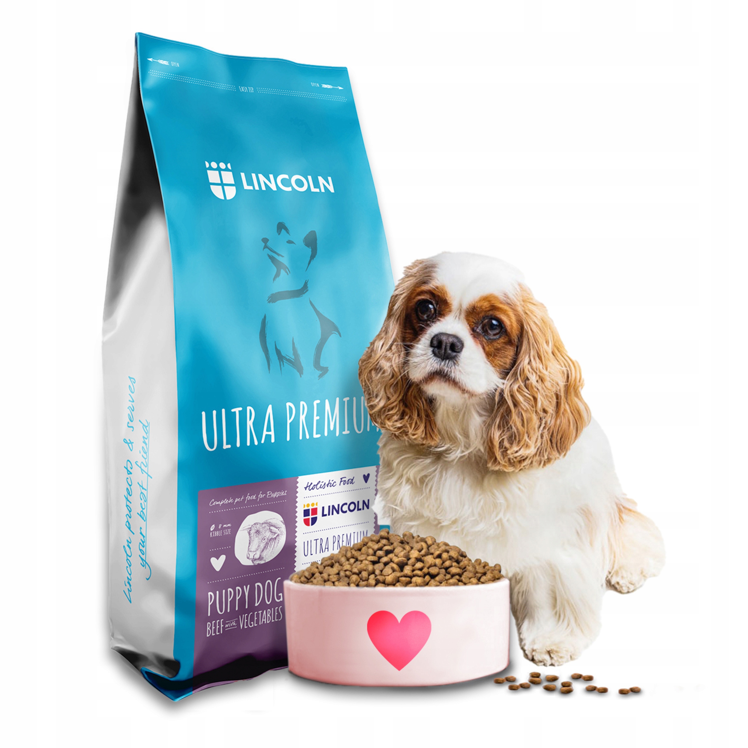 Levně Lincoln Suché Krmivo Pro Psy Hovězí Maso Bez Obilovin 9 Kg Štěně Junior