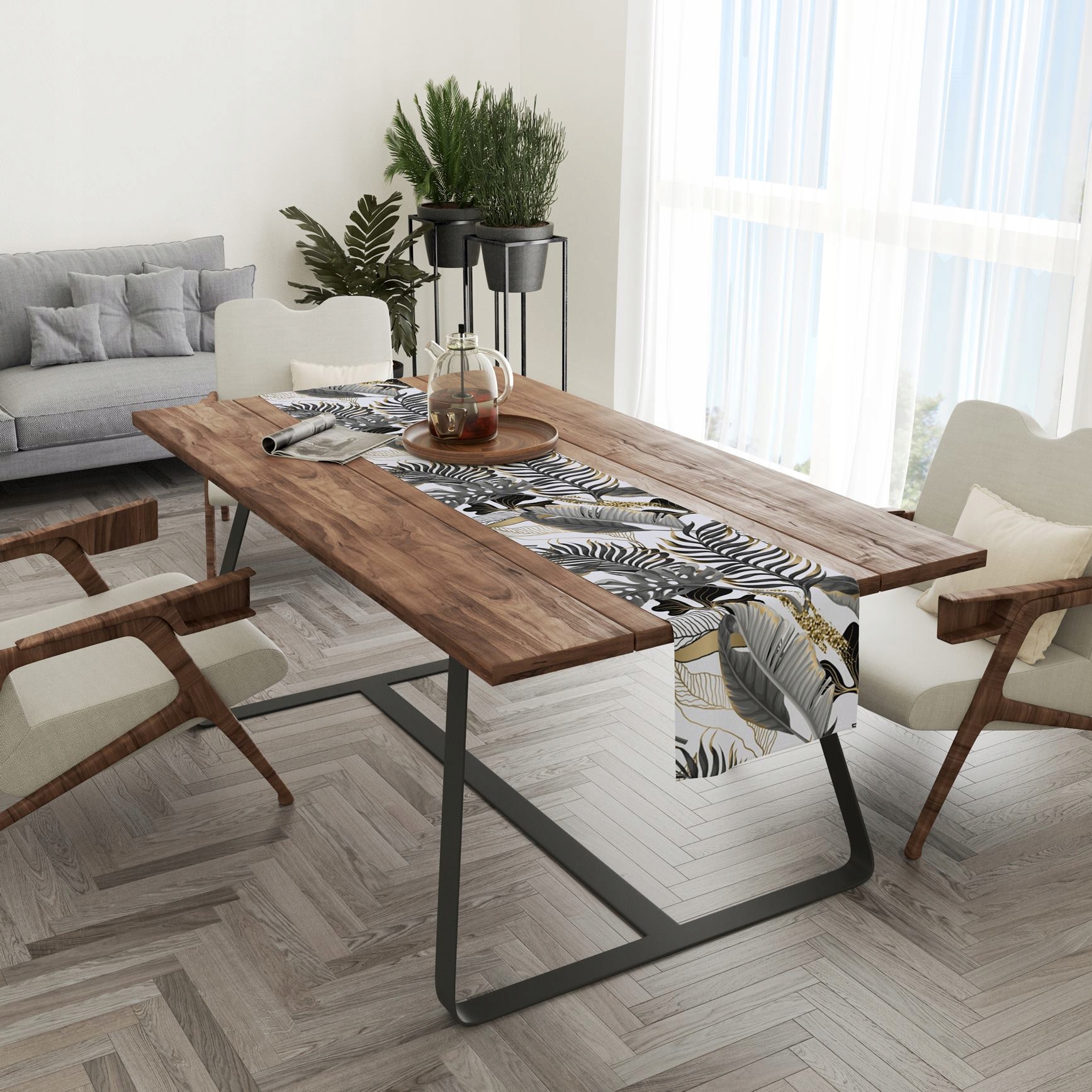 OBRUS BIEŻNIK 40x180 MATOWY GŁADKI NA STÓŁ 046 Typ bieżnik