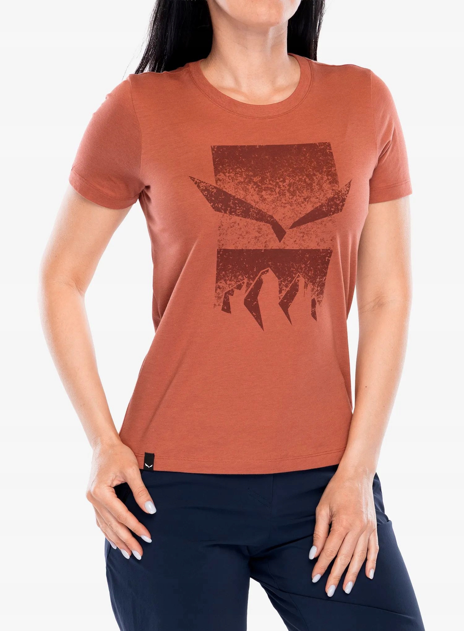 Dámské s potiskem s potiskem Salewa Eagle 3Cime T-Shirt etruscan red S