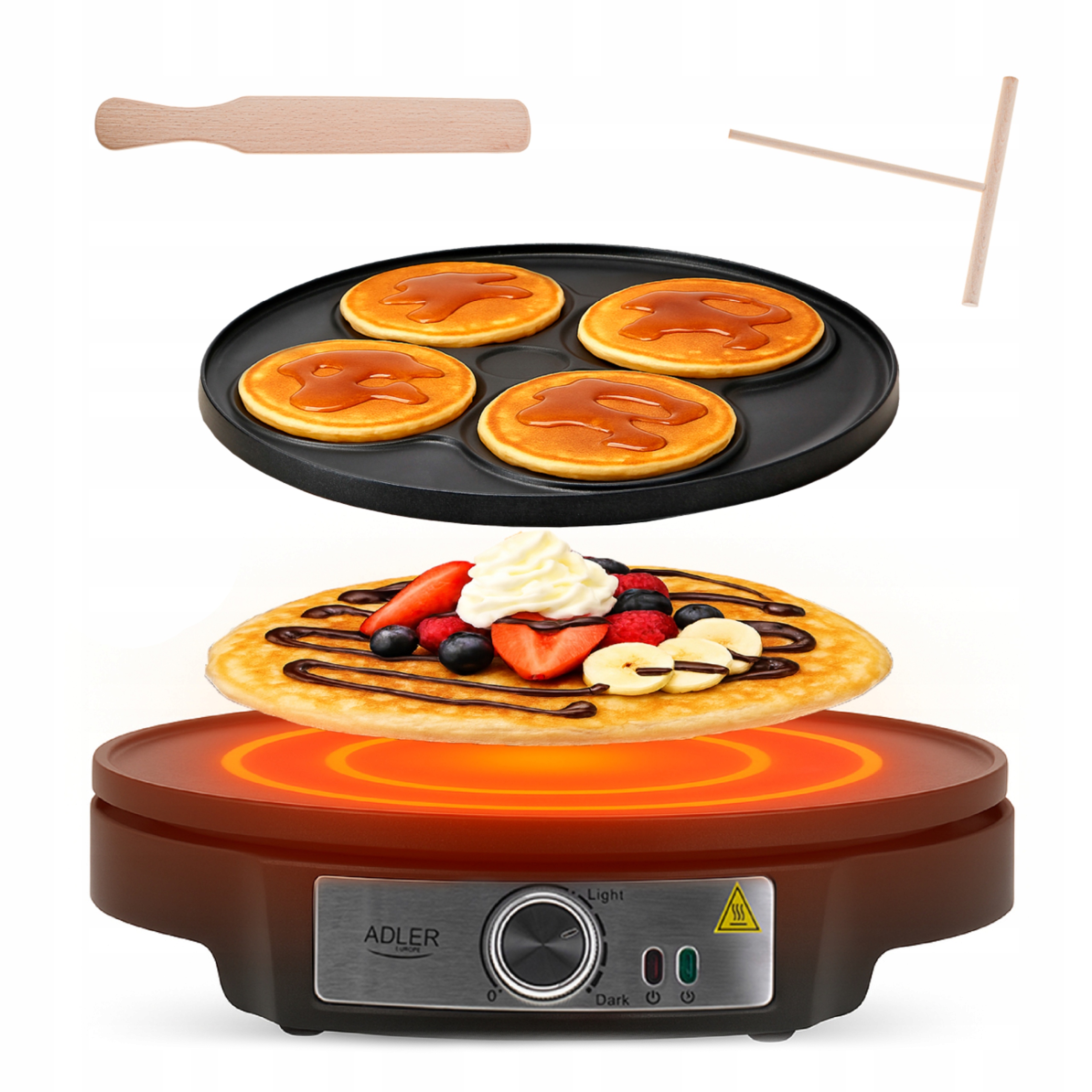 Naleśnikarka Elektryczna Do Naleśników Pancake Patelnia 30cm Bez Tłuszczu