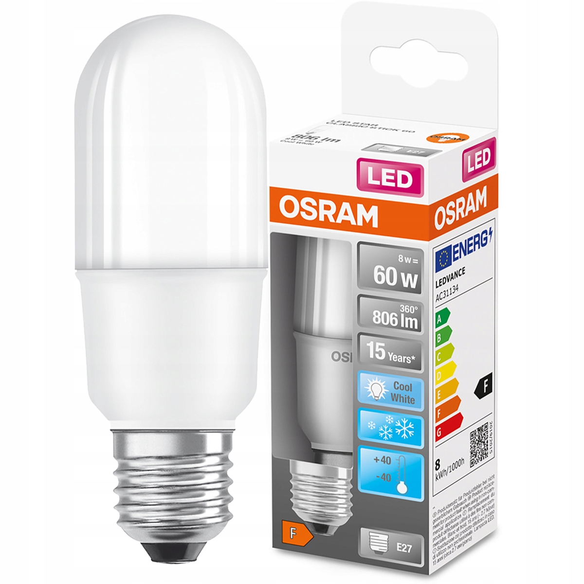 

Żarówka Led E27 Stick 8W 60W 4000K Star Osram