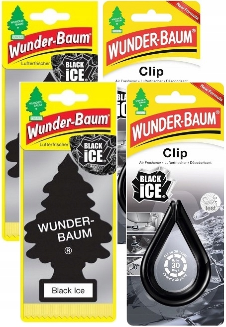 WUNDER BAUM ZESTAW ZAPACHÓW DO AUTA BLACK ICE
