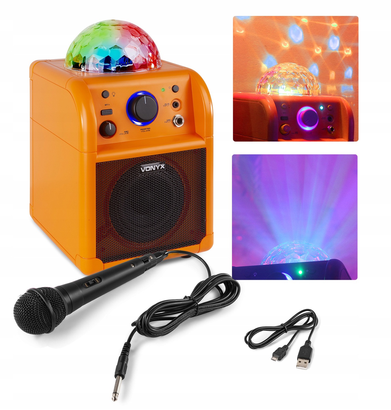 

Głośnik Bluetooth Karaoke Usb Bt Aux+ mikrofon