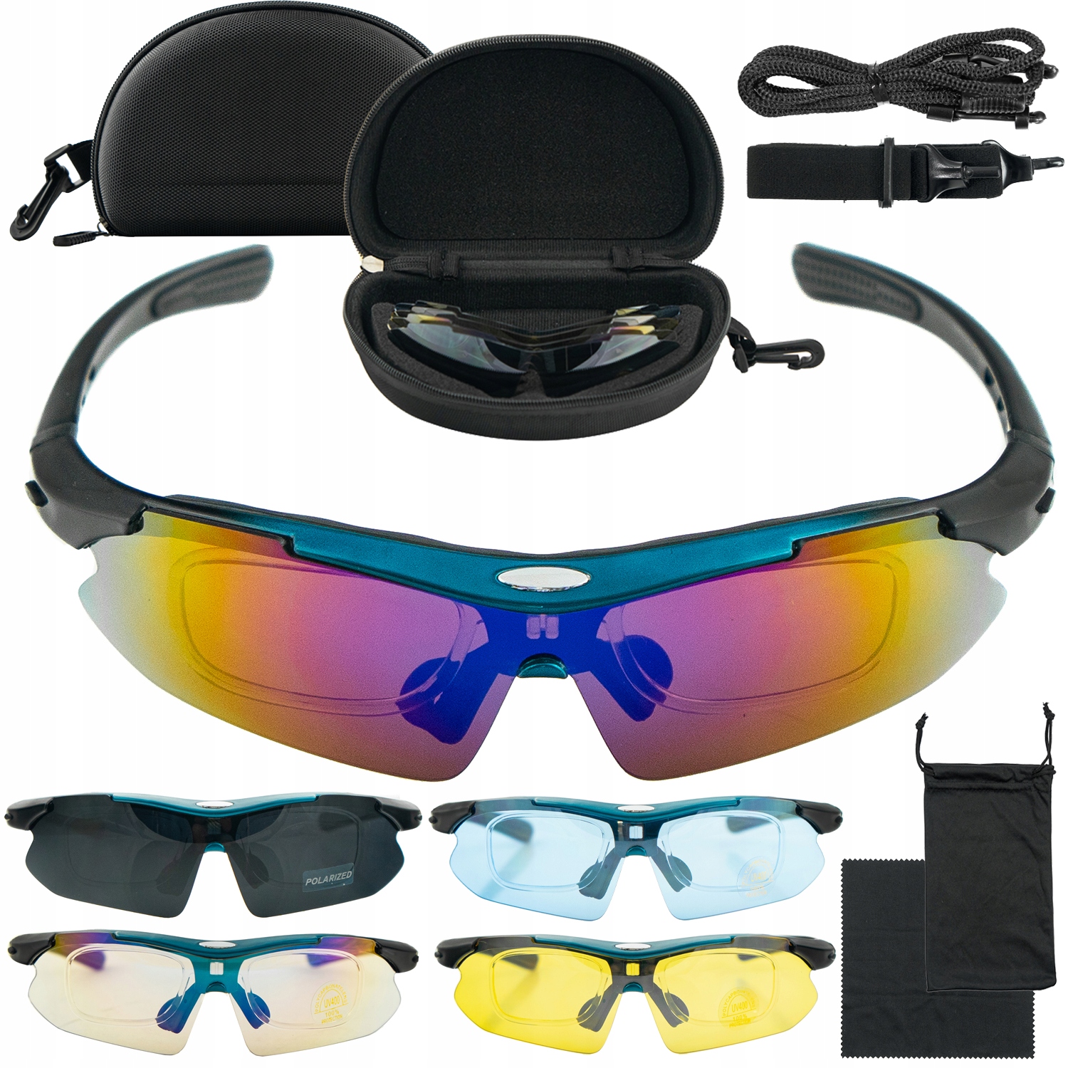 Sportovní sluneční brýle na kolo Polarizační s vyměnitelnými skly