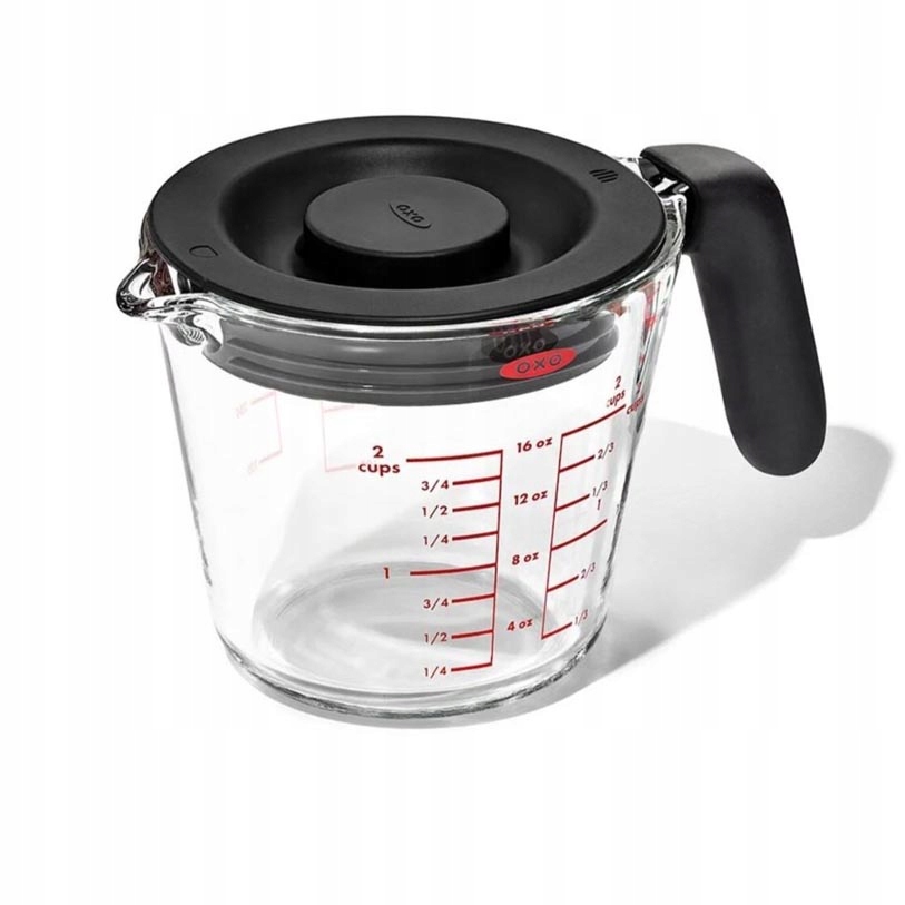 Odměrka Oxo ve formě džbánu s rukojetí, hrnek 500 ml s víčkem