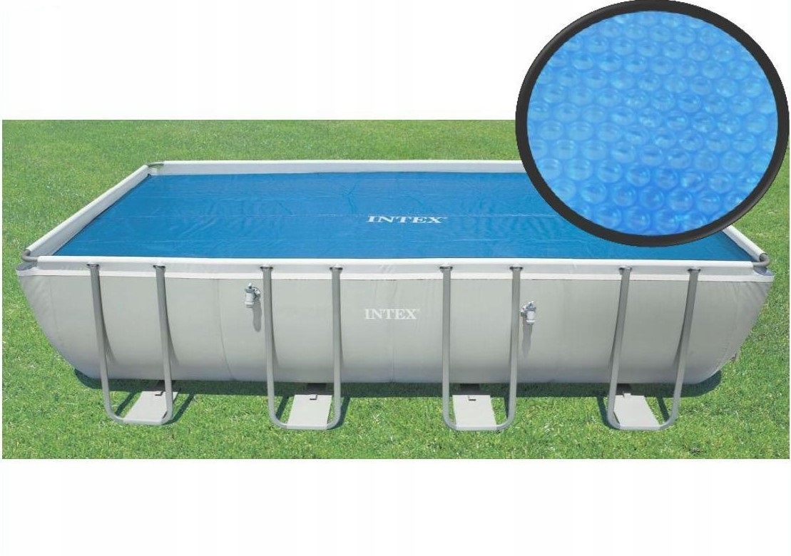 Pokrywa solarna zabezpiecza chroni nagrzewa basen 488x244cm Intex 28029