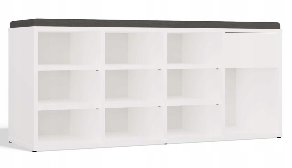 Skrinka Na Topánky Tallin Biela S Sedadlom A Zásuvkou 110x46x35 CM Chodba