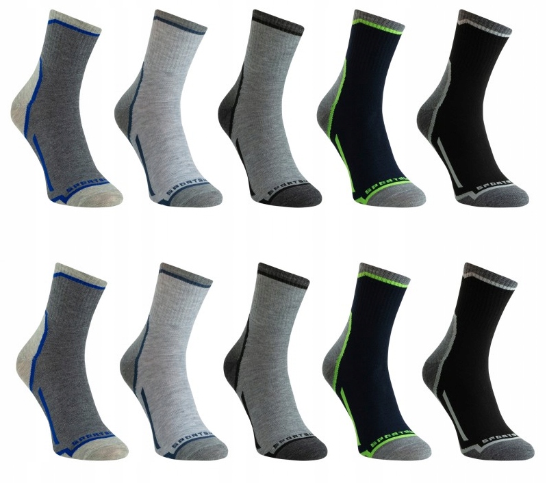 

10x Skarpety męskie Bawełniane trwałe Sportowe