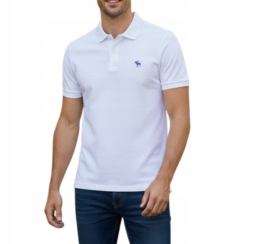 Polo tričko Abercrombie&Fitch Hollister tričko L bílá