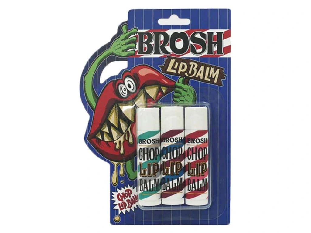 Sada balzámů na rty pro muže Brosh Lip balm set 3x4 g