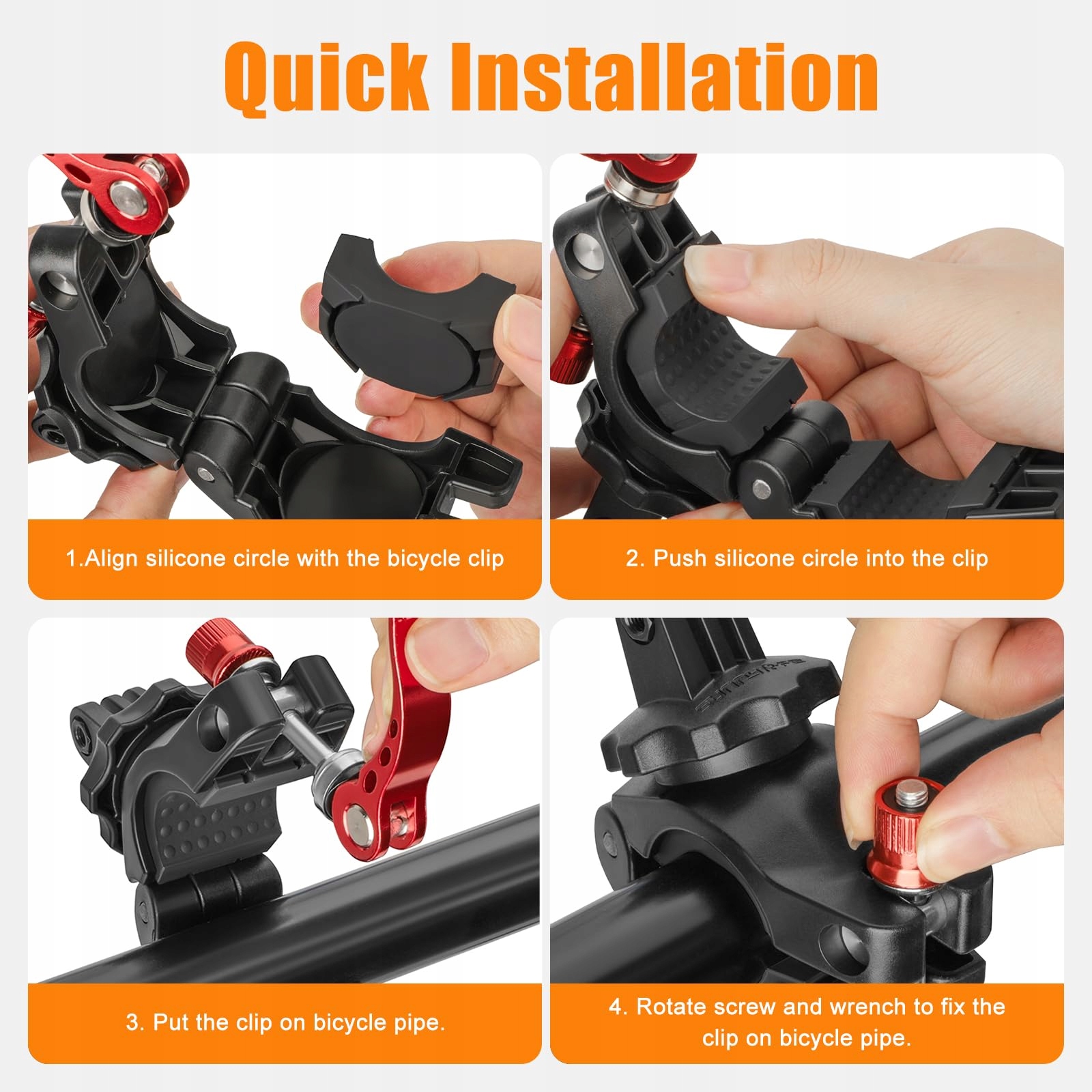Uchwyt Na Kierownicę Roweru Motocykla Do Kamer DJI GoPro Insta360 SYACHI — miniatura 4