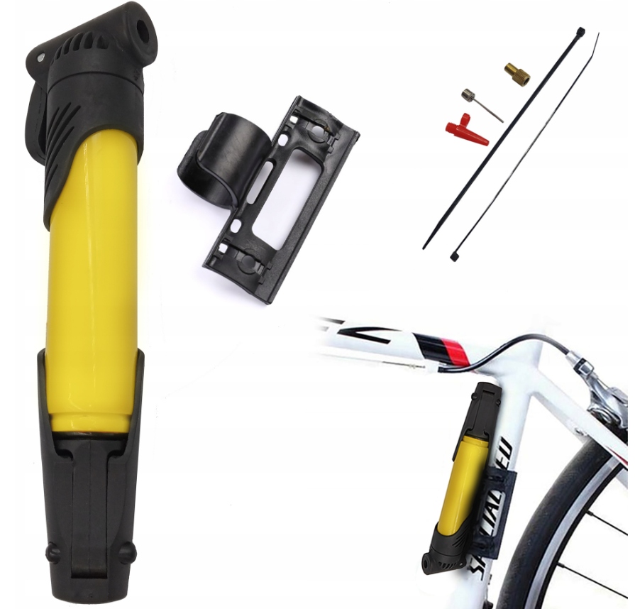 

Pompka Teleskopowa Rowerowa Z Uchwytem Mocna