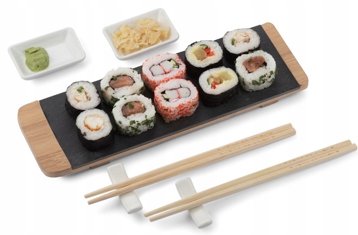 

Zestaw Do Sushi Pałeczki Miseczki Bambus 2 Osób