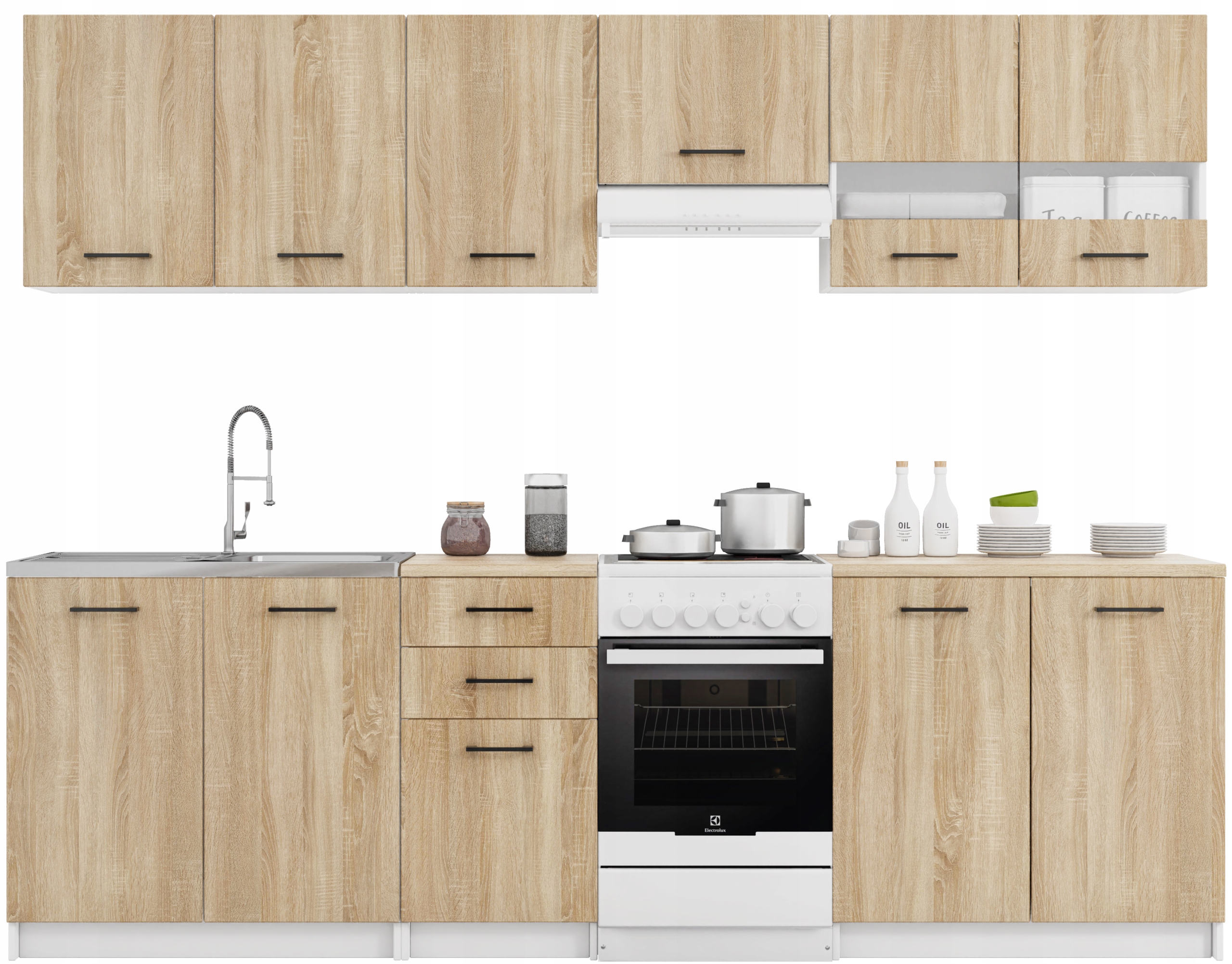 

Meble kuchenne z Blatami Kuchnia Sam dąb sonoma