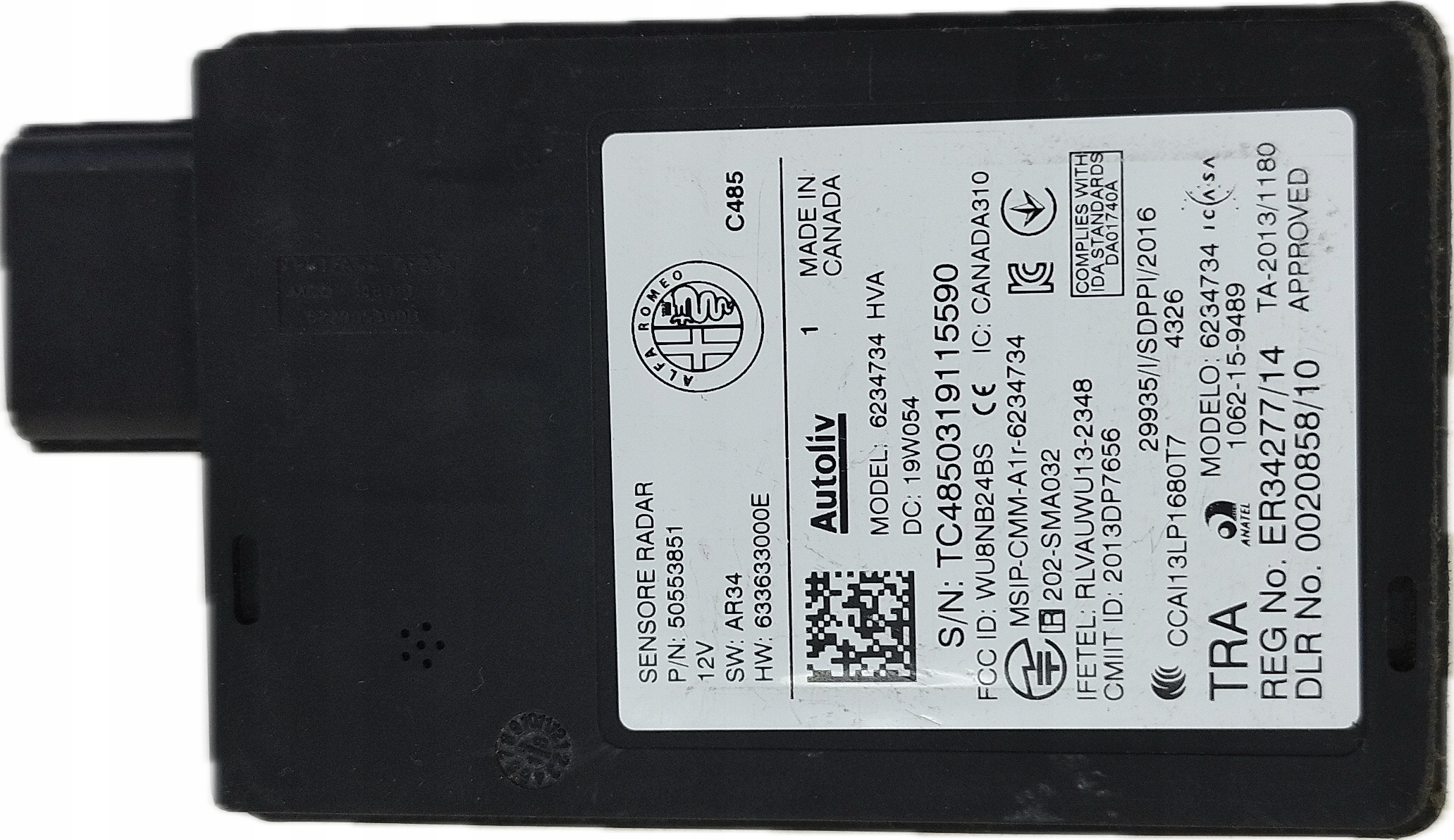 ALFA ROMEO GIULIA STEVIO RADAR MODUŁ MARTWEGO POLA 50553851