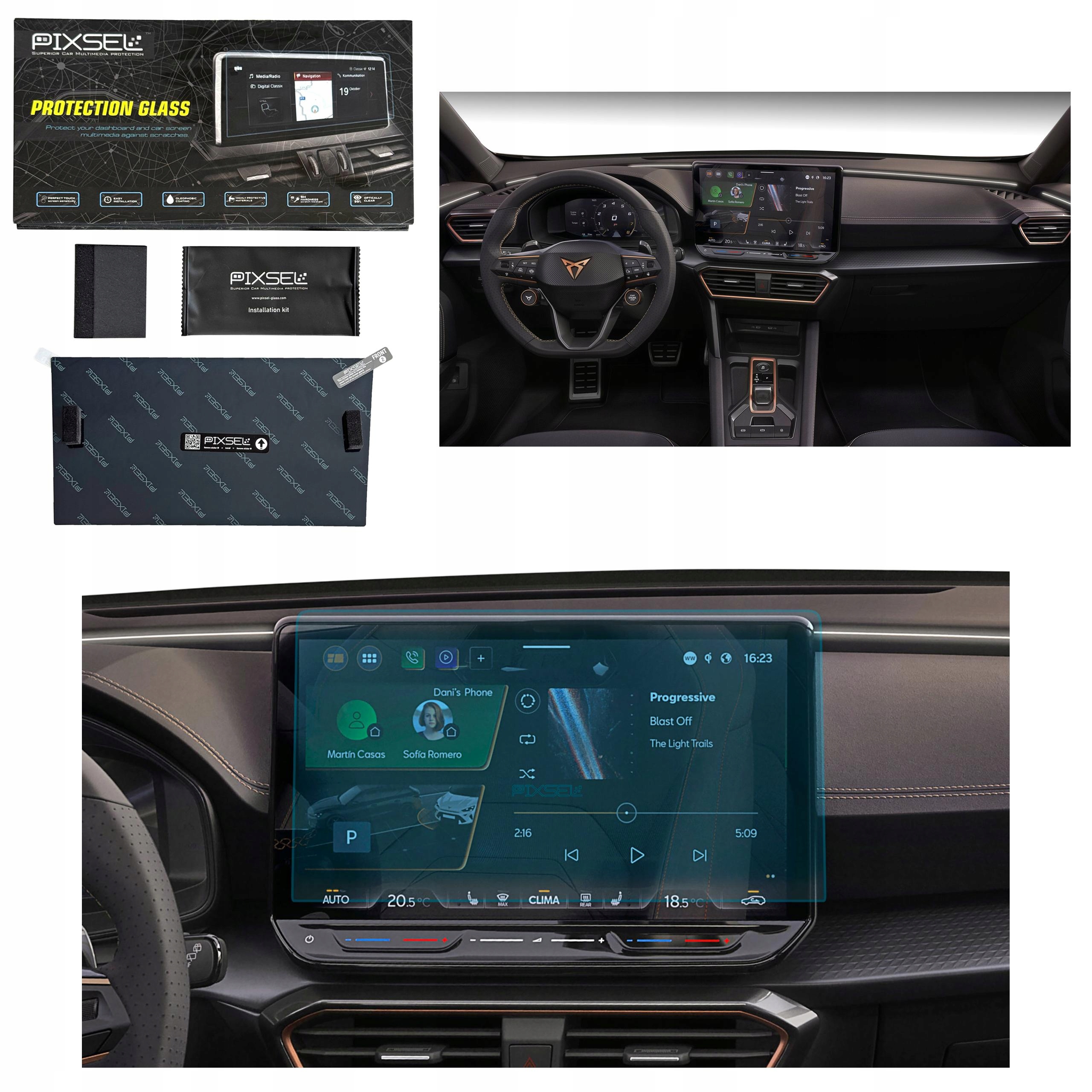 Antyodciskowe Matowe Szkło Ochronne Cupra FORMENTOR-14“ 2024-na monitor