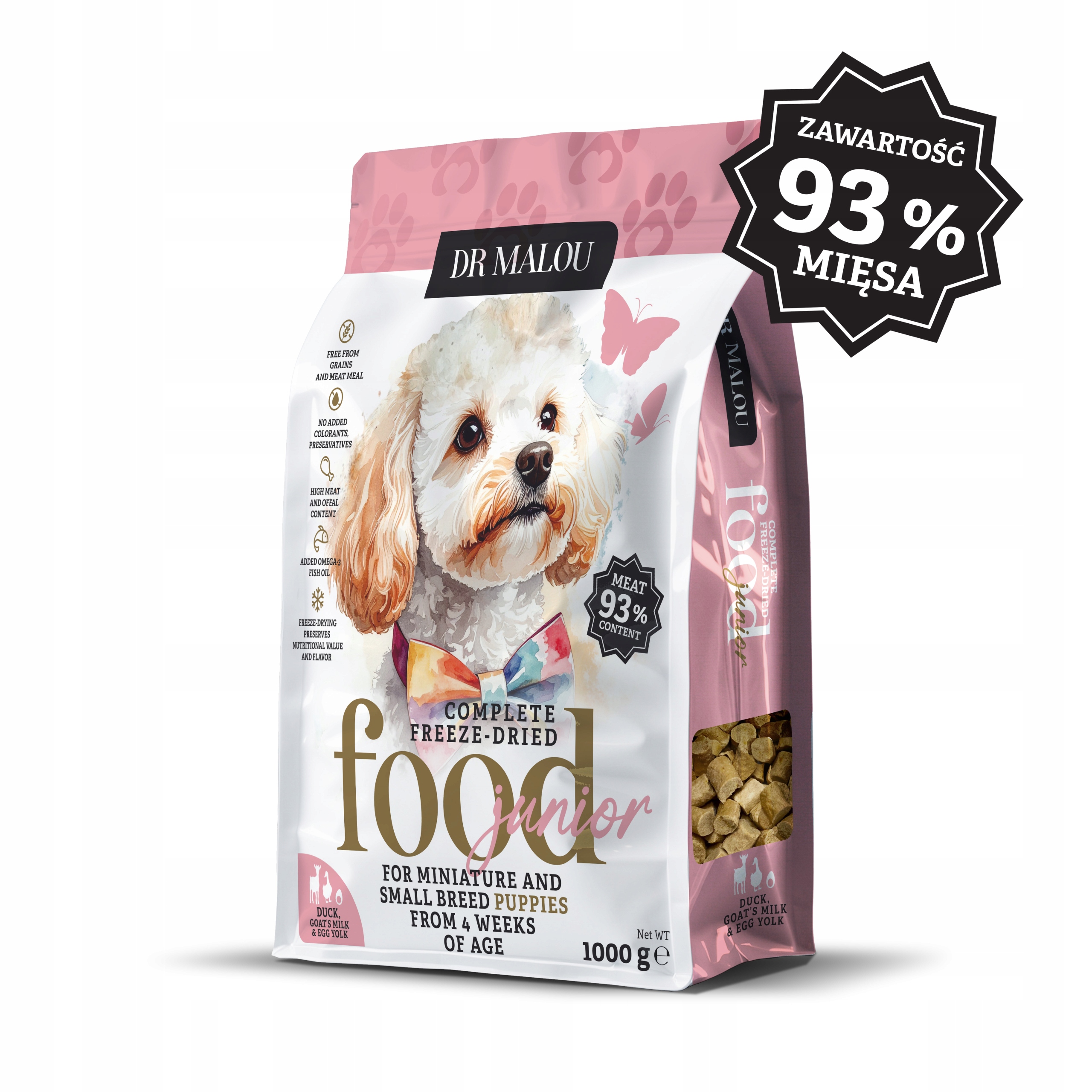 Levně Krmivo pro štěňata Kachna s kozím mlékem a žloutkem