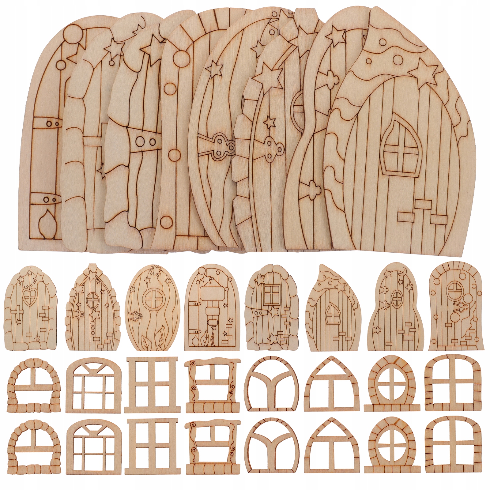 DRZWI I OKNO WRÓŻKI PASUJĄCE DO DEKORACJI DOMU MINI OGRÓD DOMOWY Seria NA