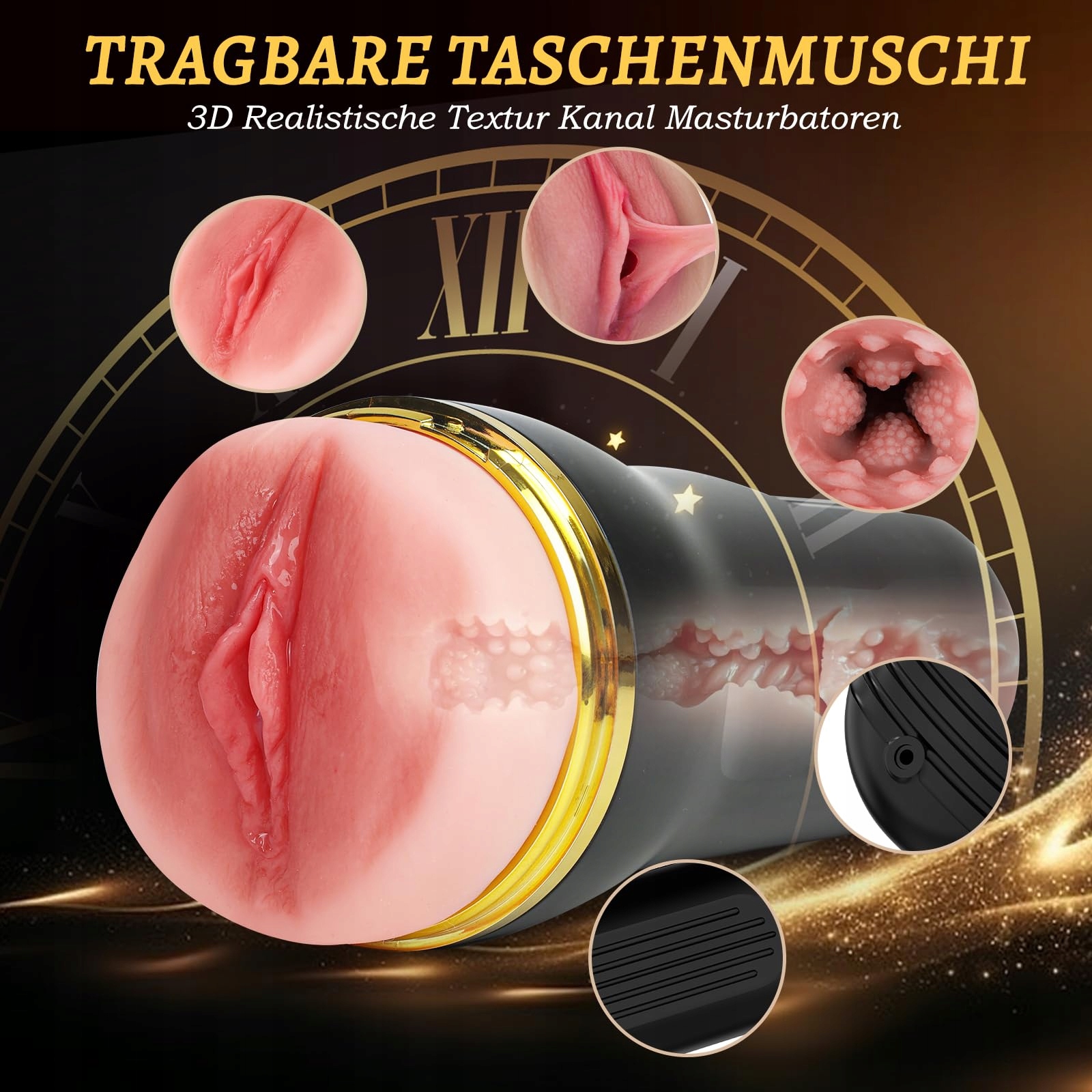 REALISTISCHE Masturbator Dla Mężczyzn 3D Vagina Klitoris Pocket Pussy — miniatura 3