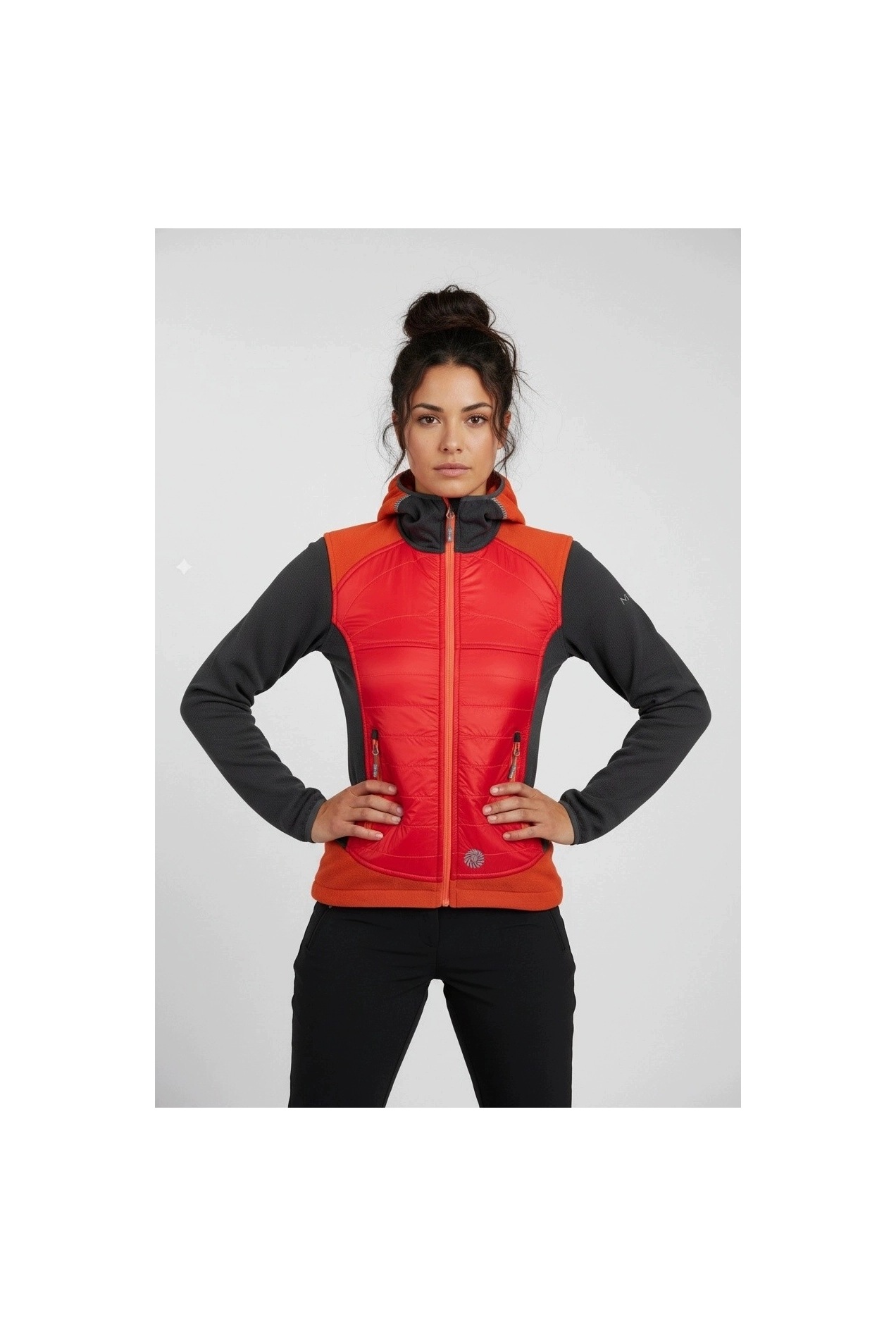 Hybrydowa Kurtka trekkingowa Deve Lady Milo brick/red race/dark grey XXL/XL