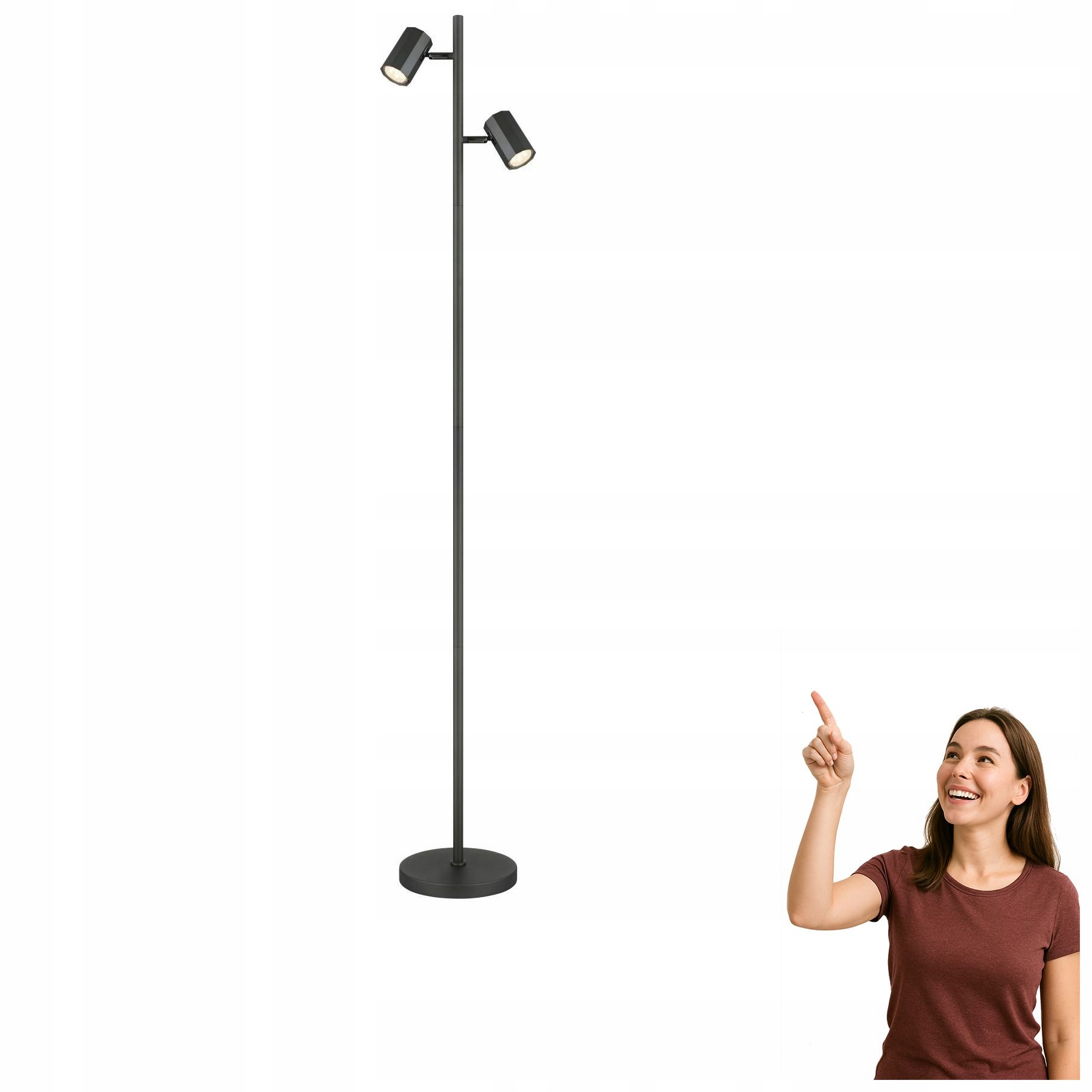 Podlahová lampa s reflektormi James 57918S Globo