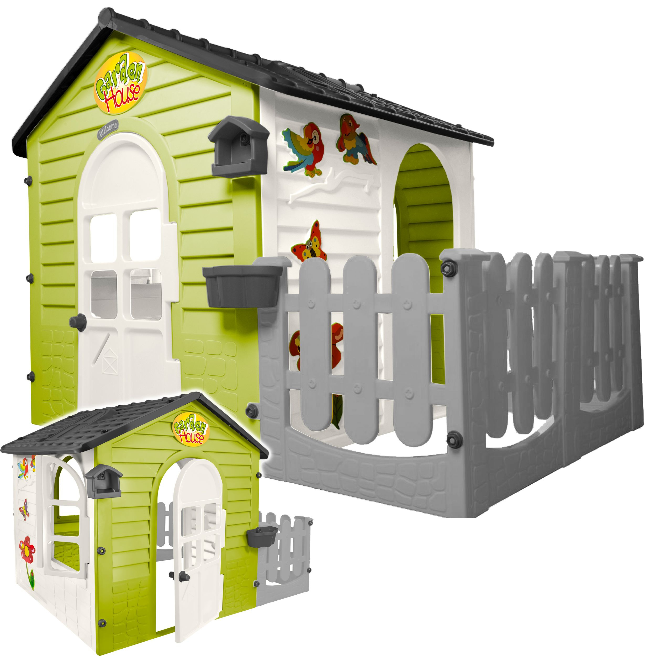 Zahradní Domek Pro Děti S Plotem Mochtoys Velký S Terasou XL polský