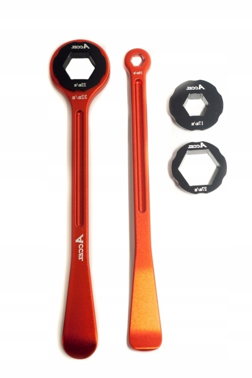 Accel Sada Lyžíc Na Pneumatiky (23+24 CM) ALU7075 Kované S Kľúčmi 10,13,17,22,2