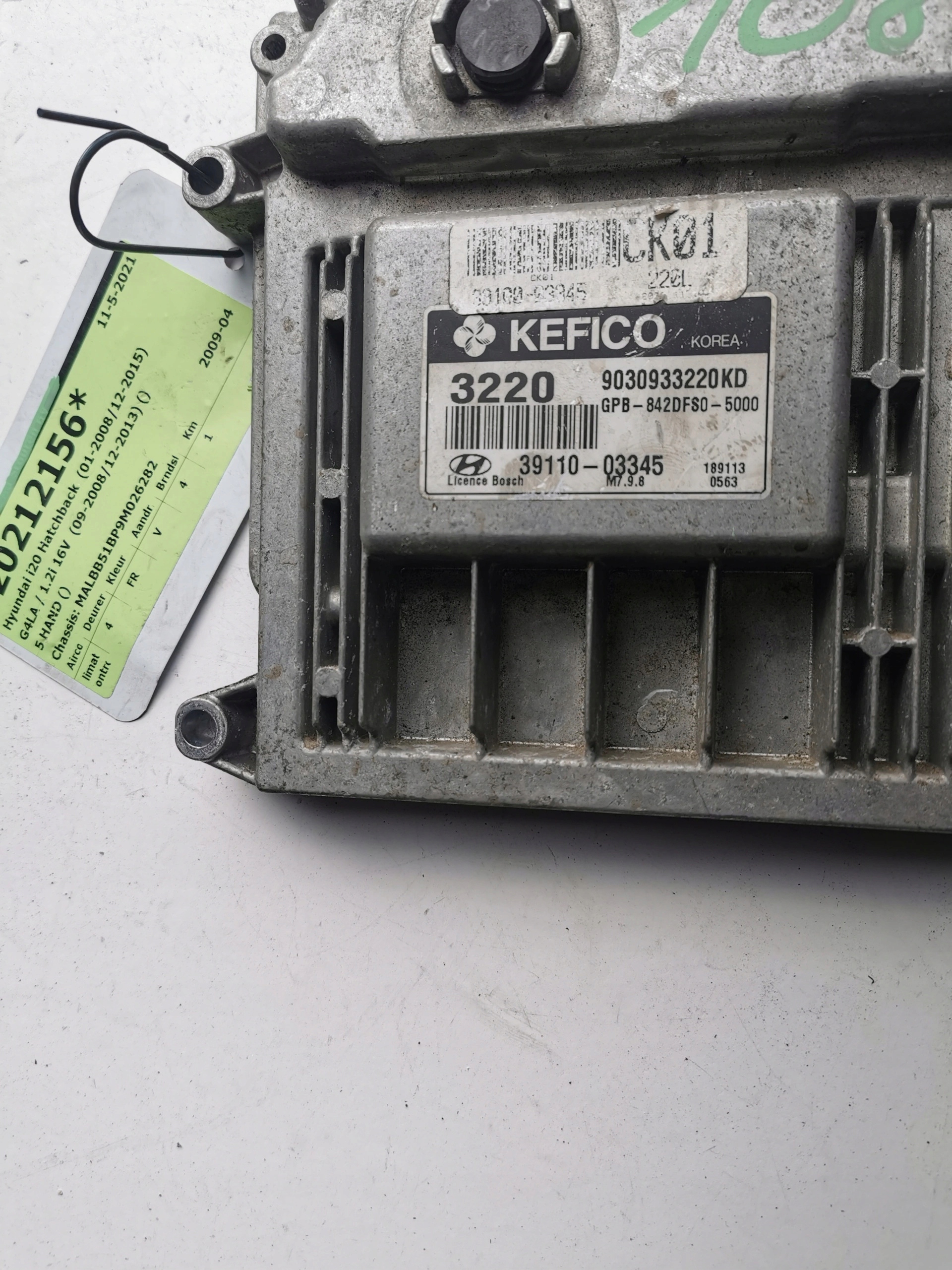 HYUNDAI I20 1.2B 39110-03345 9030933220KD Computer