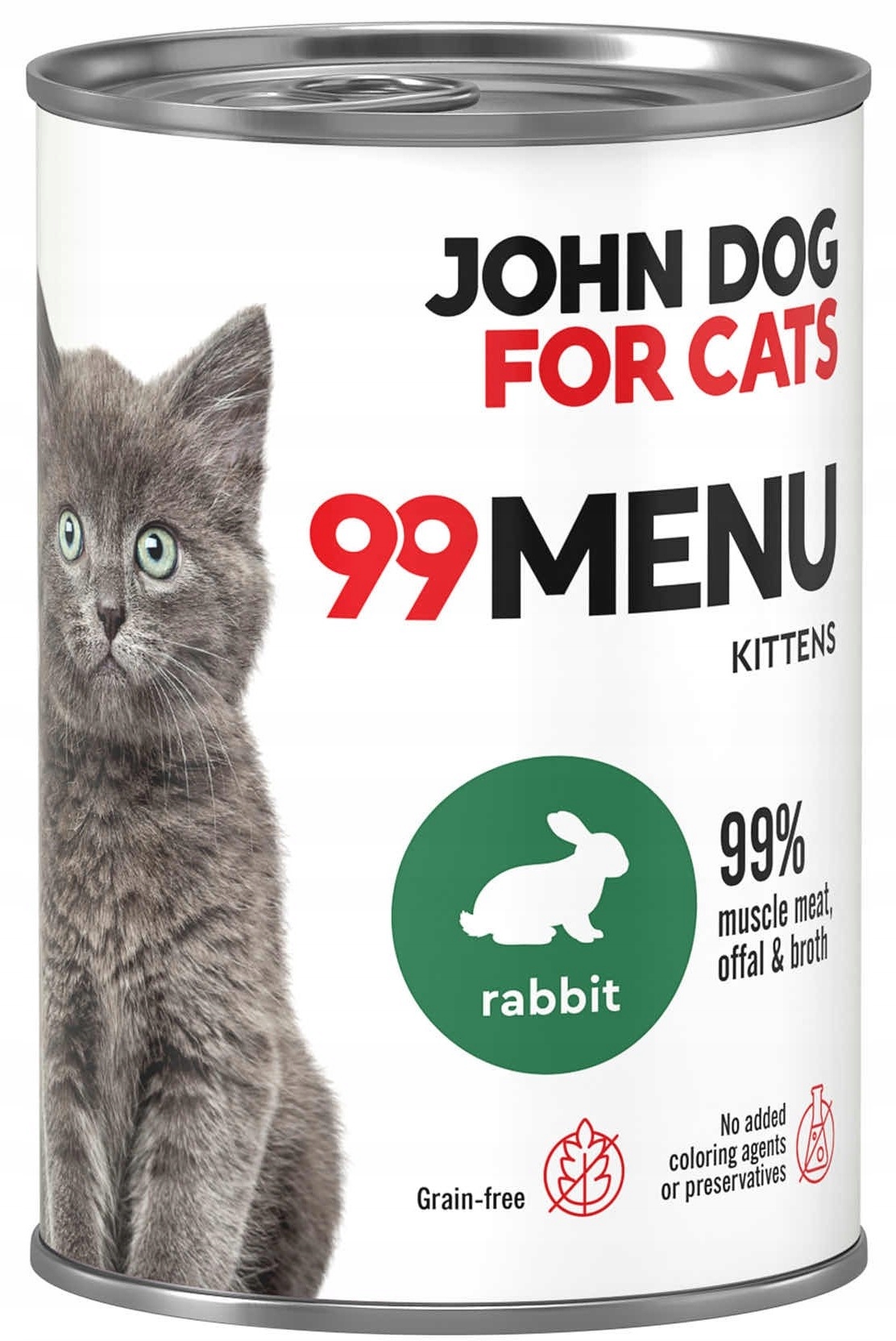6X JohnDog ForCat 99 Menu Kitten Králík 400 g
