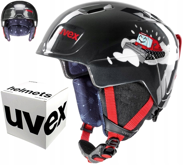 Dětská lyžařská přilba Uvex Manic 46-50 cm černá caterpillar