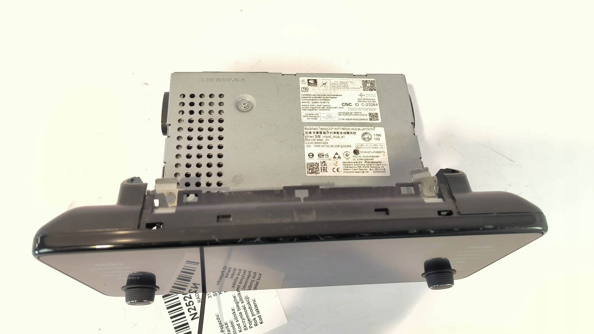 display PANEL 654035869K SKODA KAMIQ