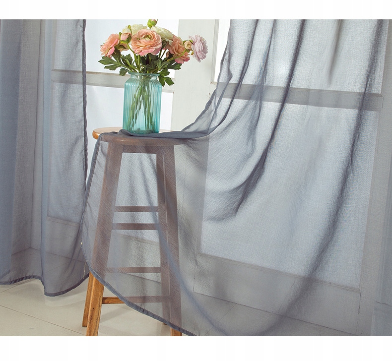 ZASŁONY FIRANA OMBRE WOALOWA 100x260 CIENIOWANA Kolor odcienie szarości odcienie żółtego