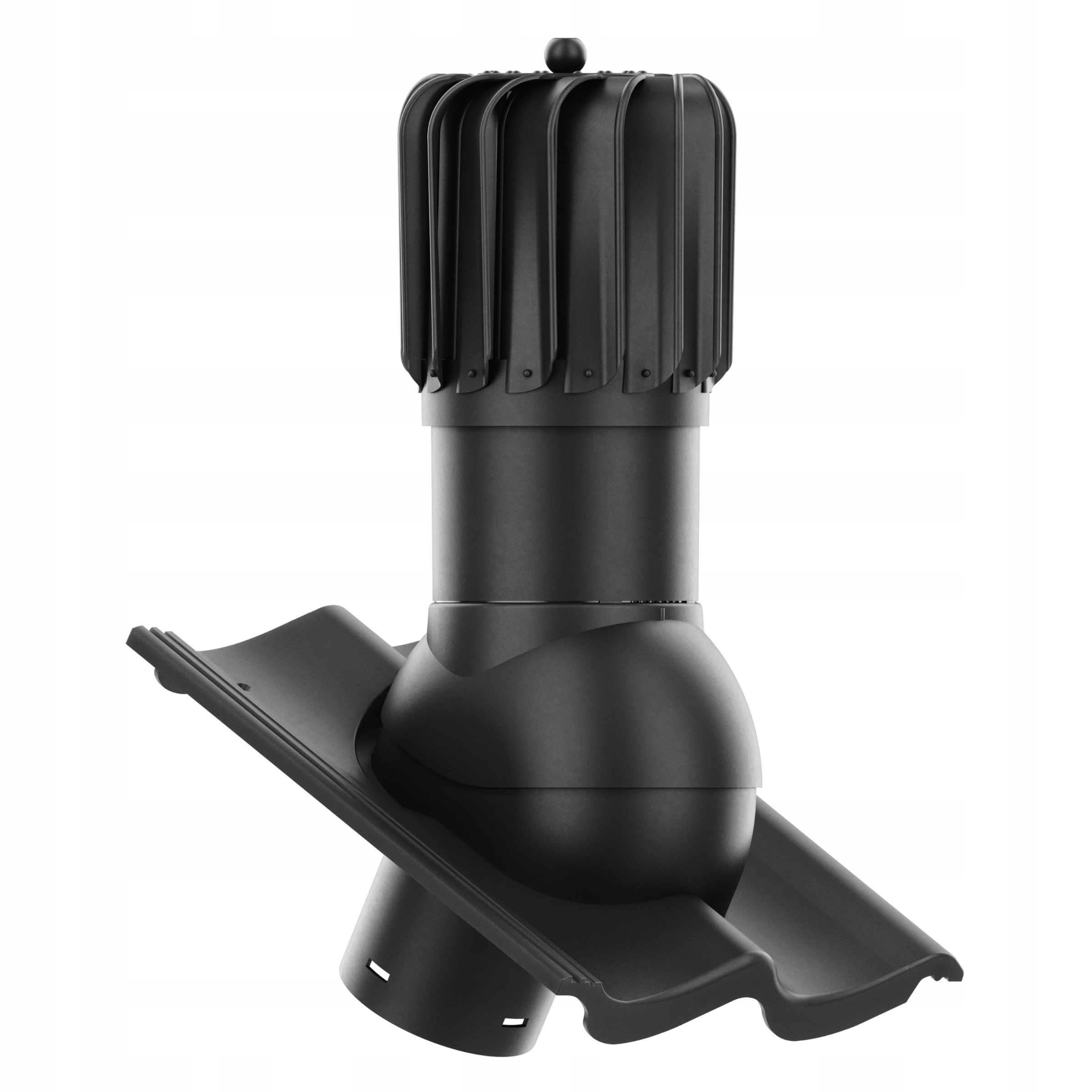 Větrací komín Otočný podlouhlý fi125 Creaton Goteborg Černý