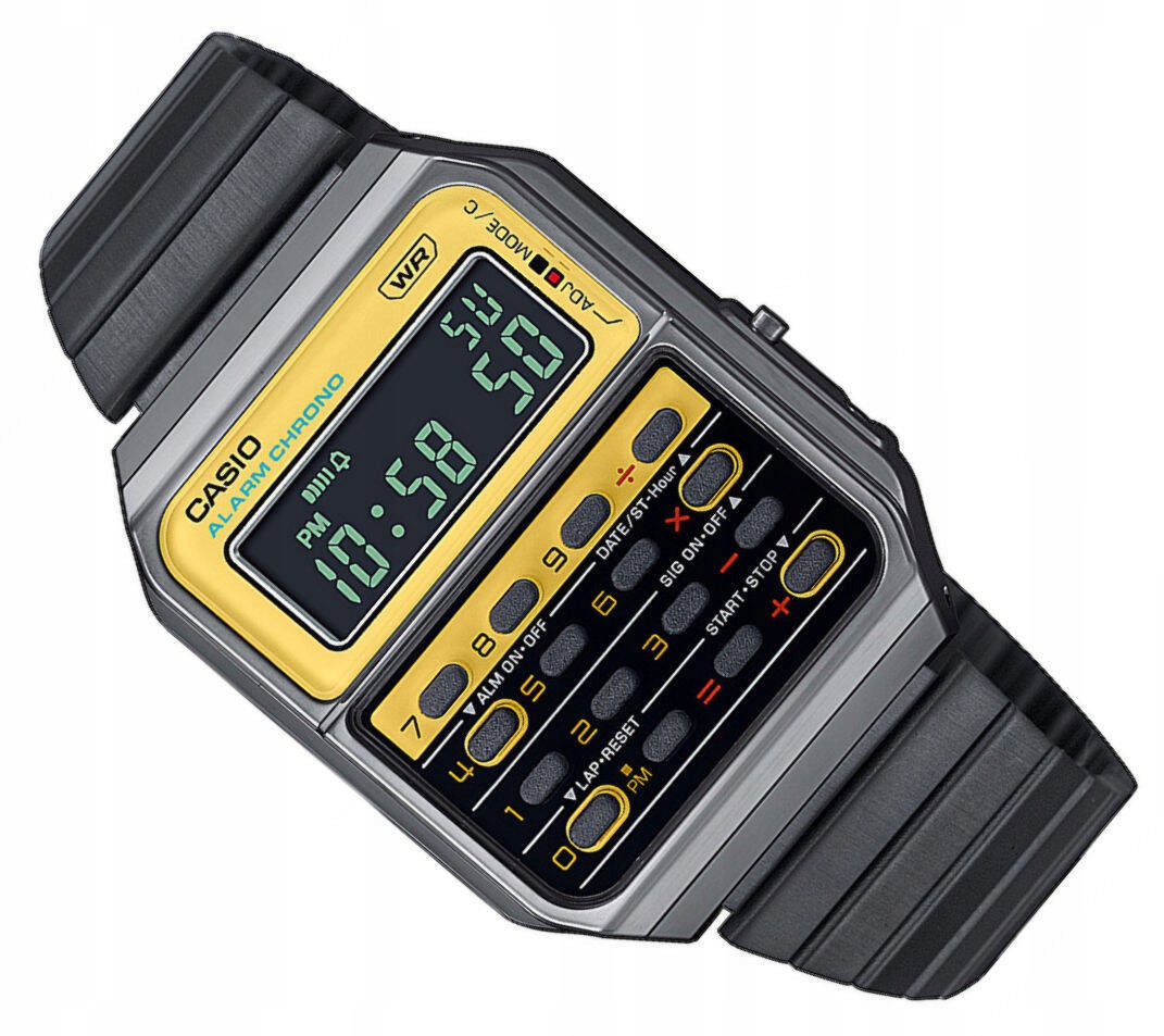Kultovní Casio Vintage Hodinky S Kalkulačkou CA-500WEGG -9BEF Alarm Stopky