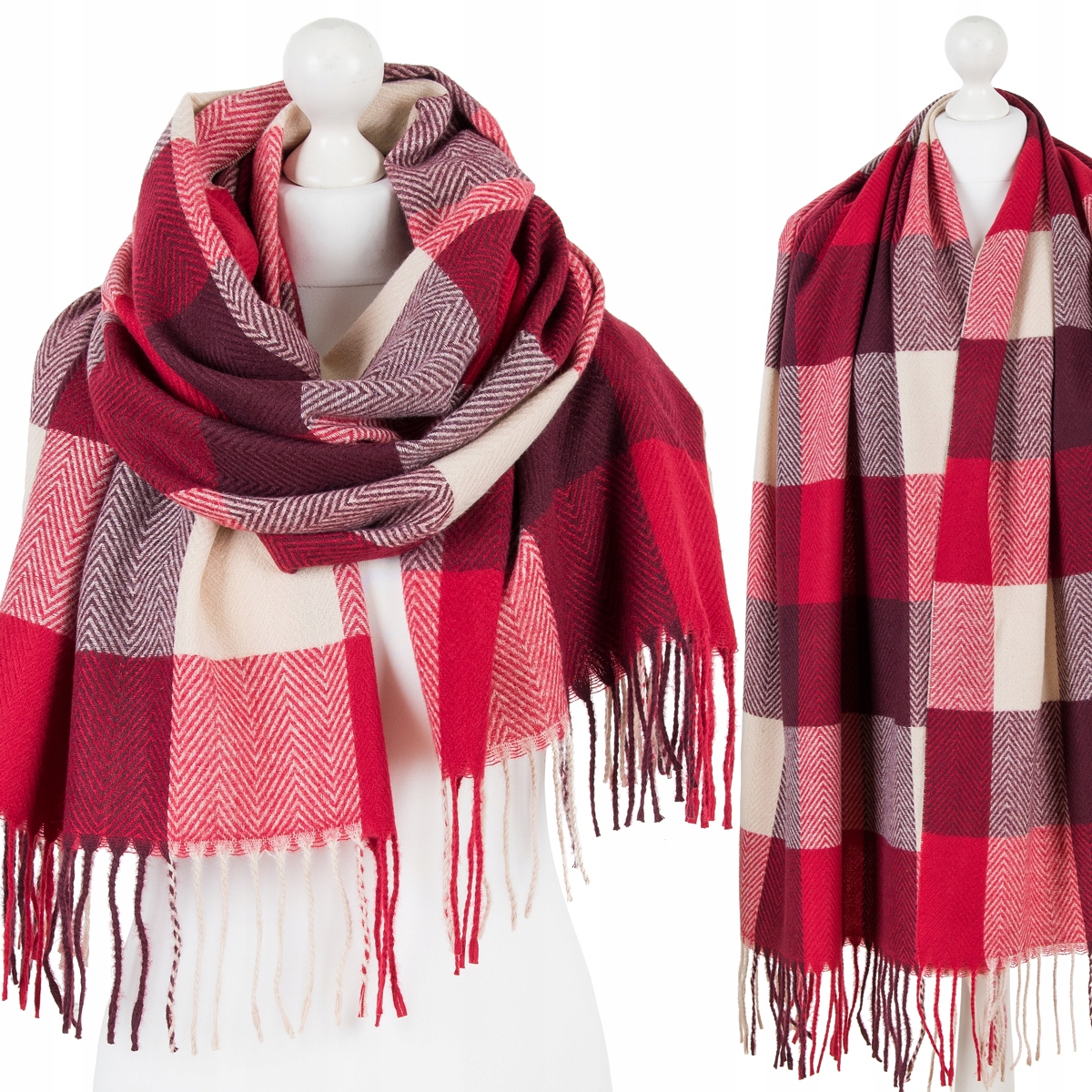 

Wełniany Szalik Krata Klasyczny Ssal chusta