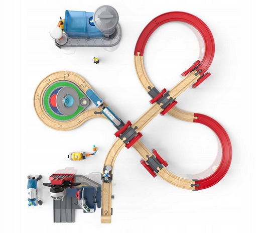 STACJA KOSMICZNA kolejka drewniana KOSMODROM HIT Seria kolejka drewniana