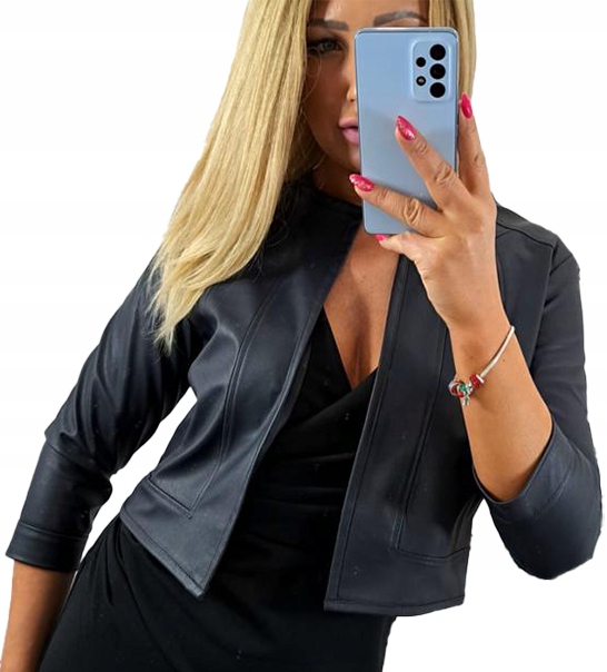 SEXY BOLERKO MARYNARKA SKÓRZANA,ŻAKIET Rozm.38