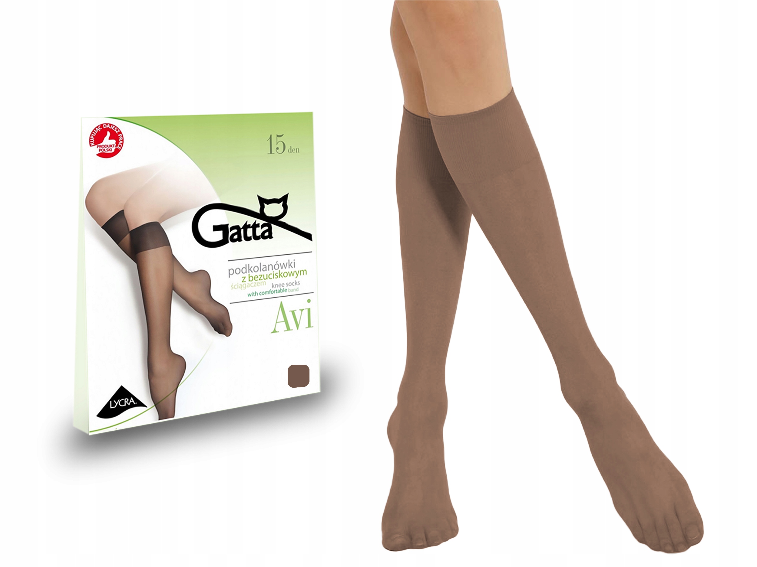 

Gatta Avi podkolanówki lycra 2 pary, 15 den beige