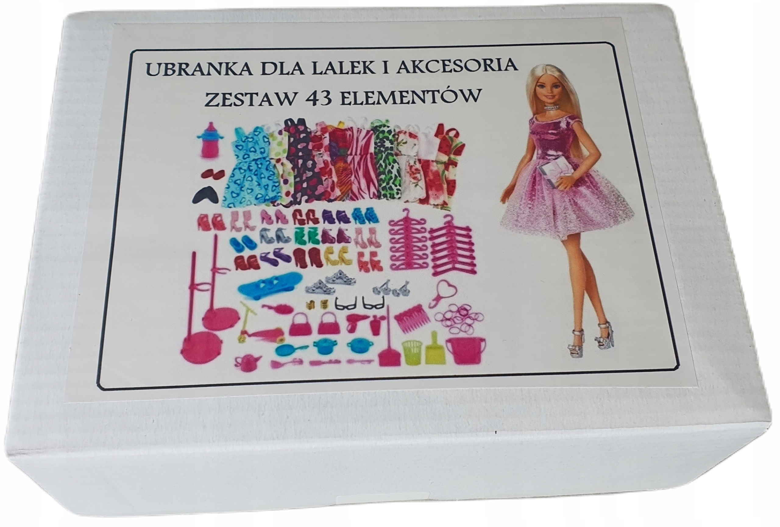 ZESTAW UBRANKA DLA LALEK I DODATKI AKCESORIA 43 EL Kod producenta KX6998