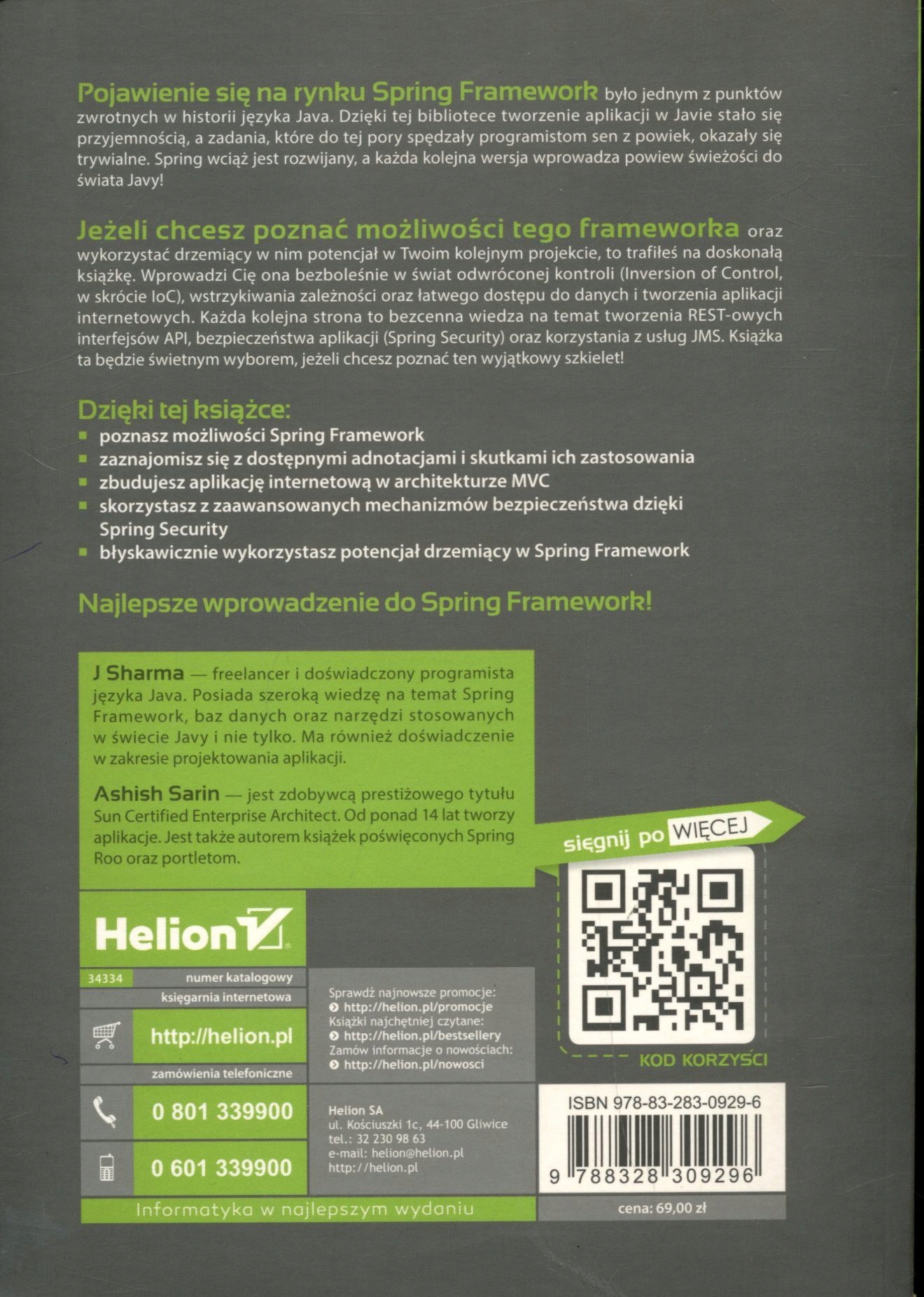 Spring Framework - J. Sharma, Ashish Sarin Gatunek Sieci komputerowe