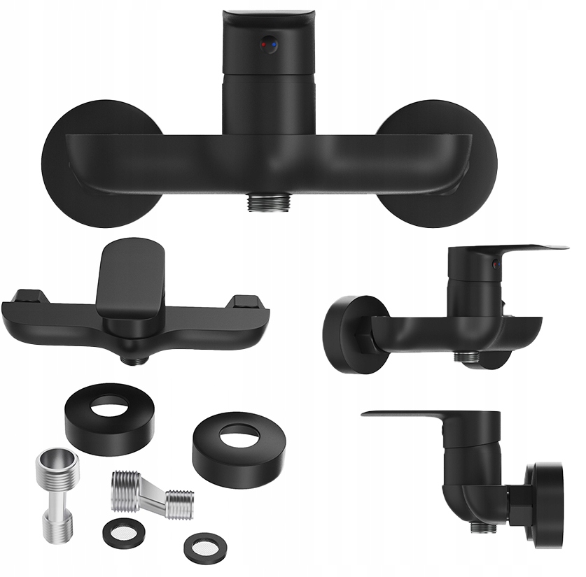 Černá sprchová nástěnná baterie Vito baterie do koupelny