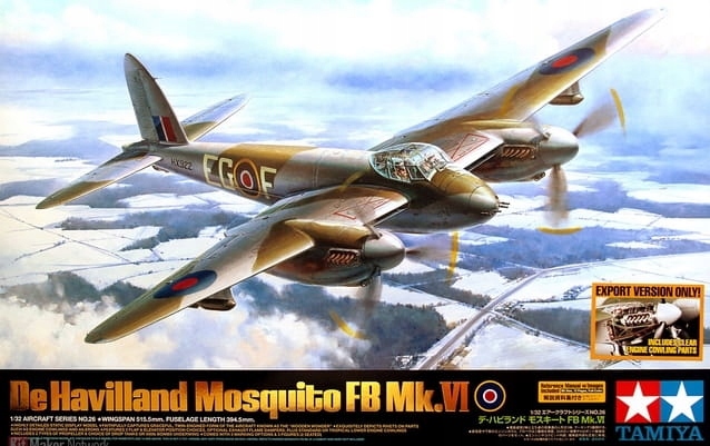 Tamiya 60326 Mosquito Fb Mk.VI Letadlo Měřítko 1/32 Hobby Plastová stavebnice Novinka