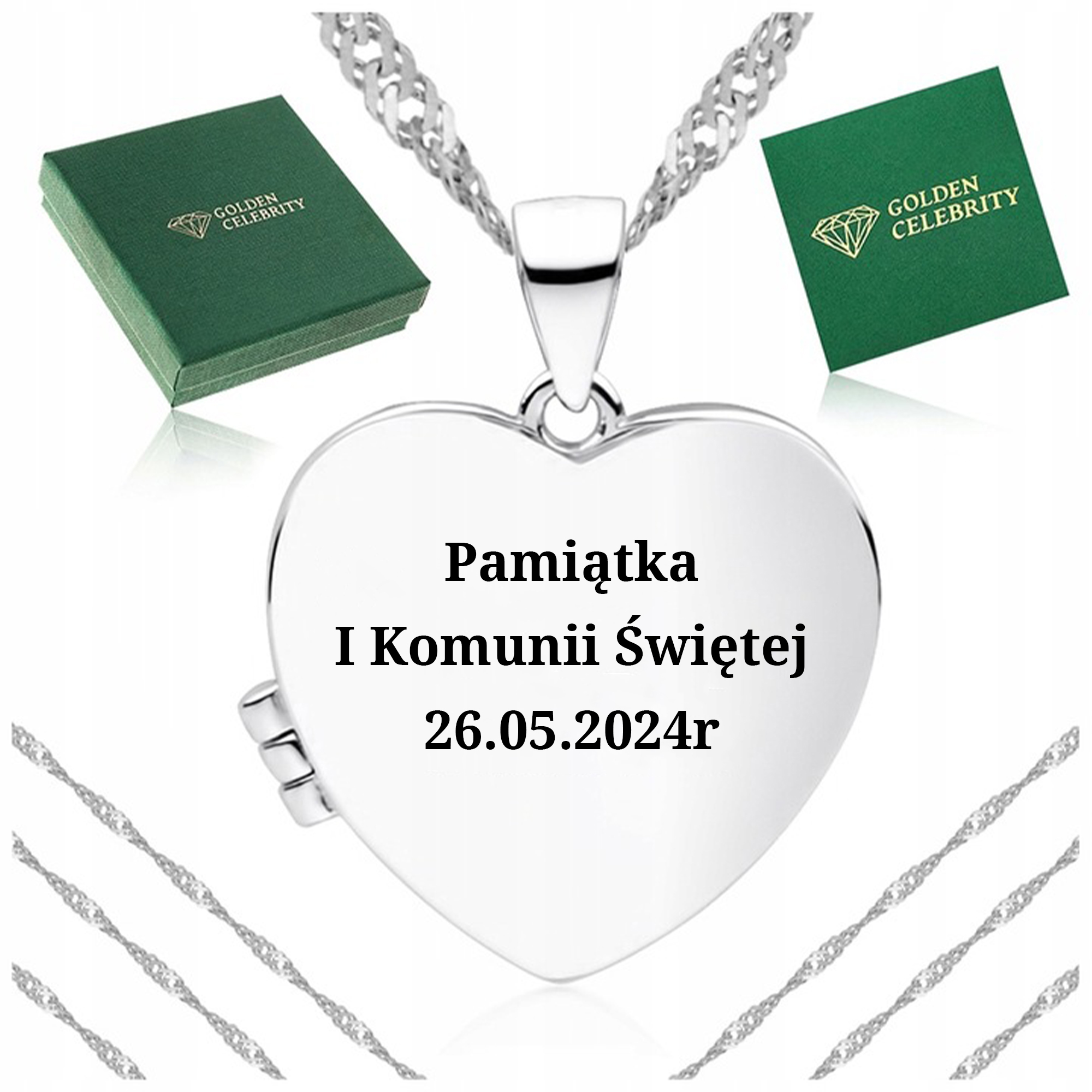 Stříbrný Řetízek S Tajemníkem Náhrdelník, Krabička 925 Pro Přijímání Roků