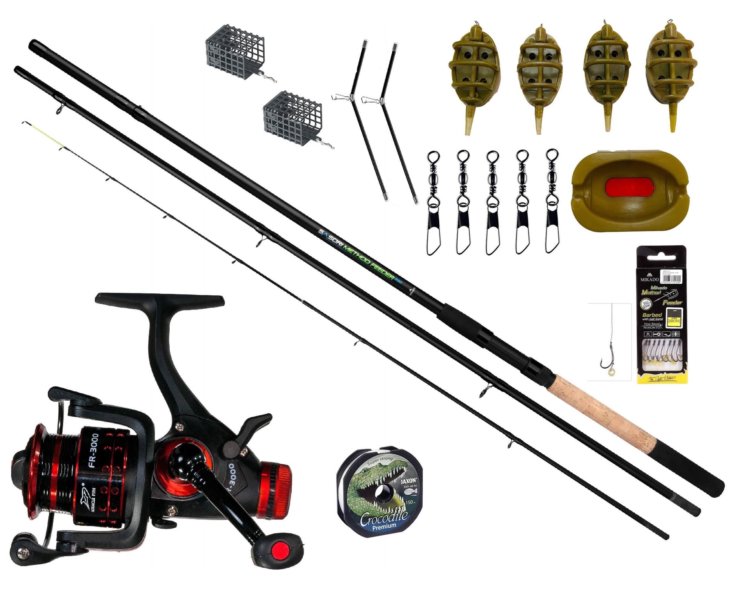 Zestaw Method Feeder Wędka Mikado Kołowrotek Żyłka Jaxon